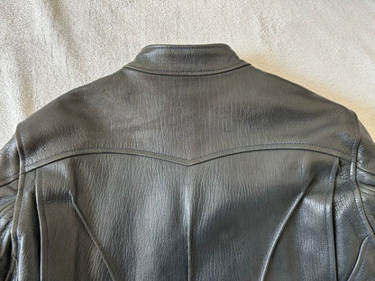 freewheelers black leather biker jacket