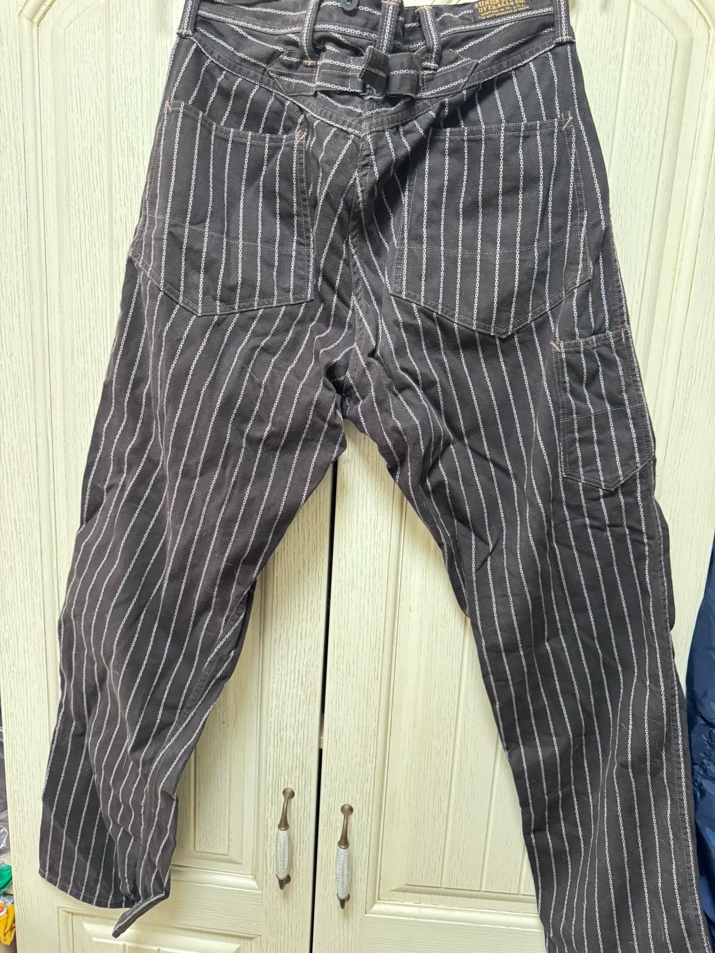 Black Striped Work Pants Size 32