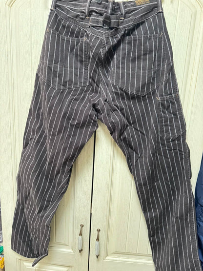 Black Striped Work Pants Size 32