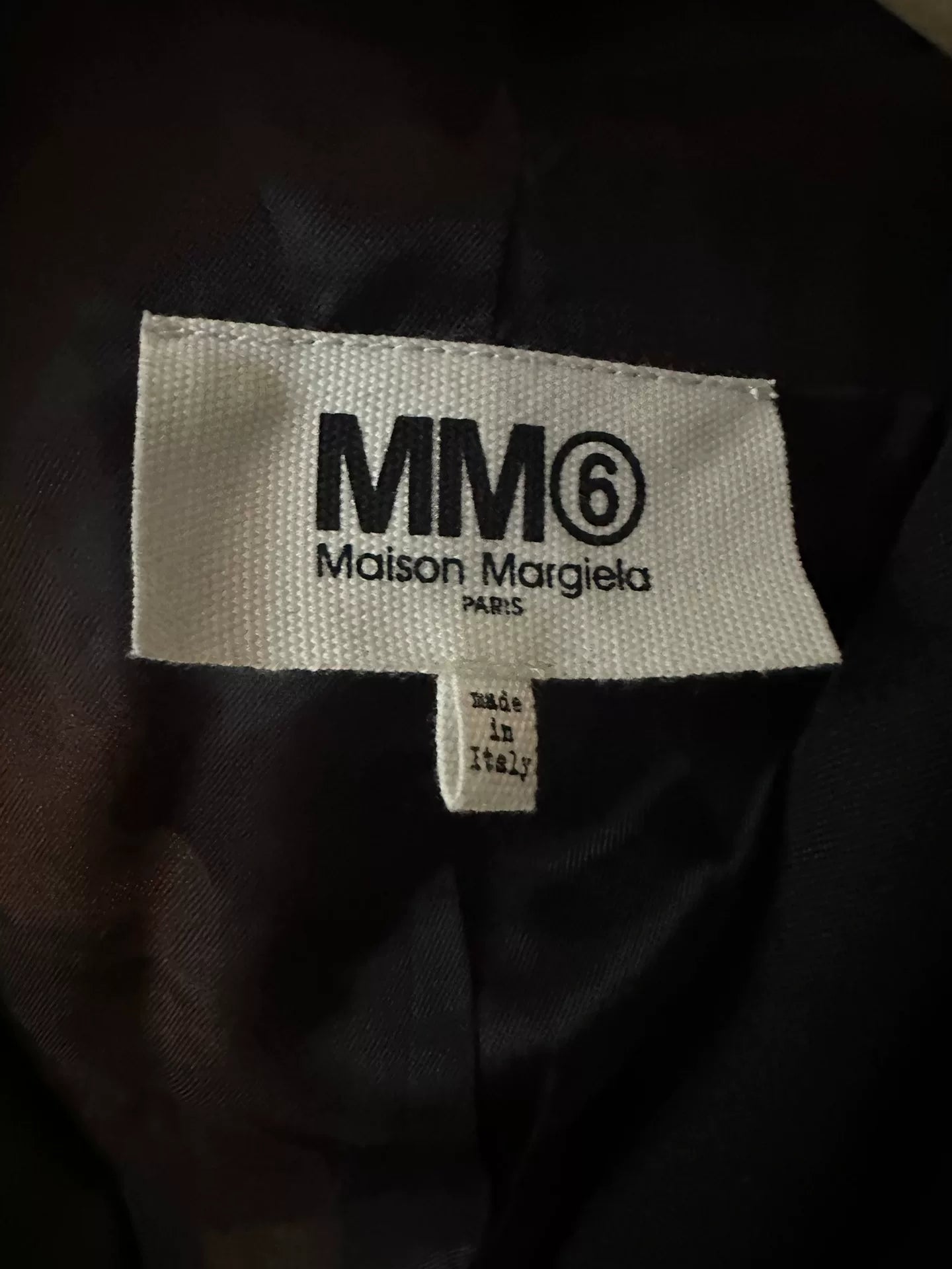 maison margiela fringe blazer in black