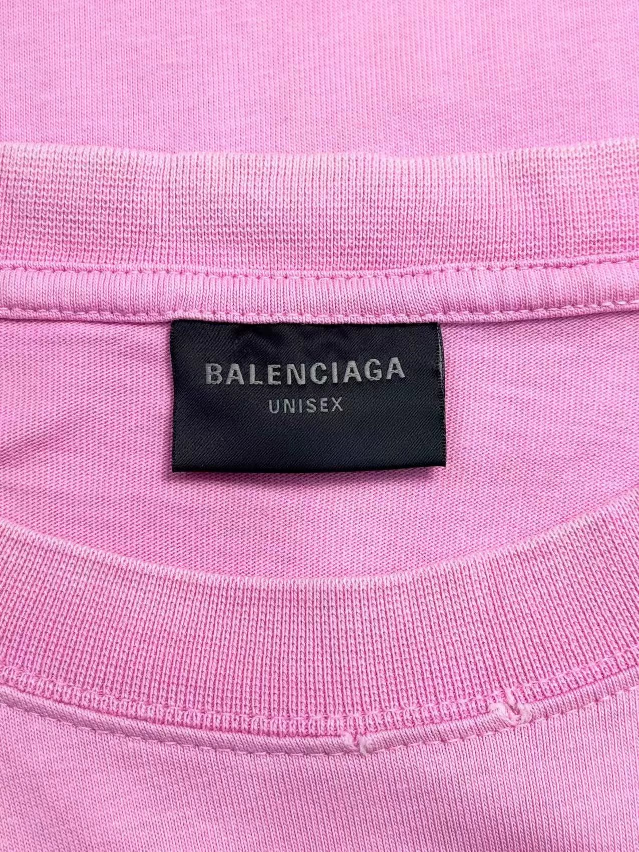 balenciaga pink short sleeve t-shirt xs