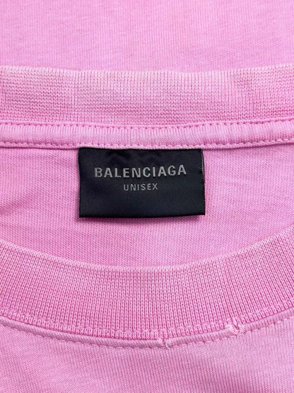 balenciaga pink short sleeve t-shirt xs