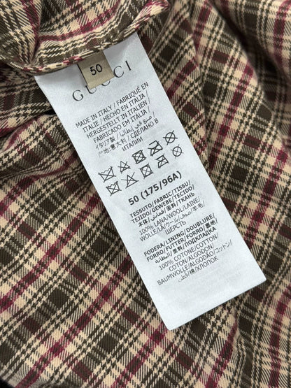 gucci wool leather bomber jacket size 50