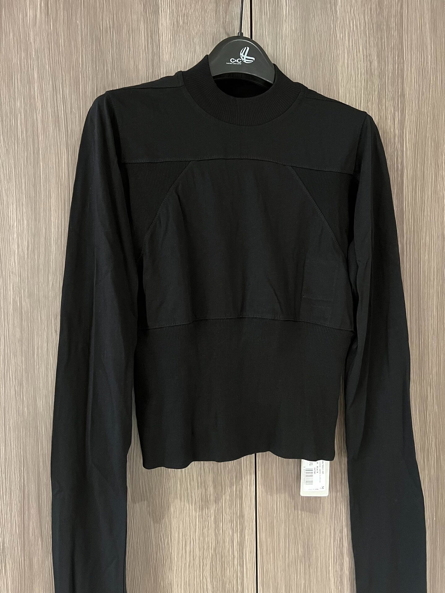 Rick Owens Long Sleeve Black T-shirt