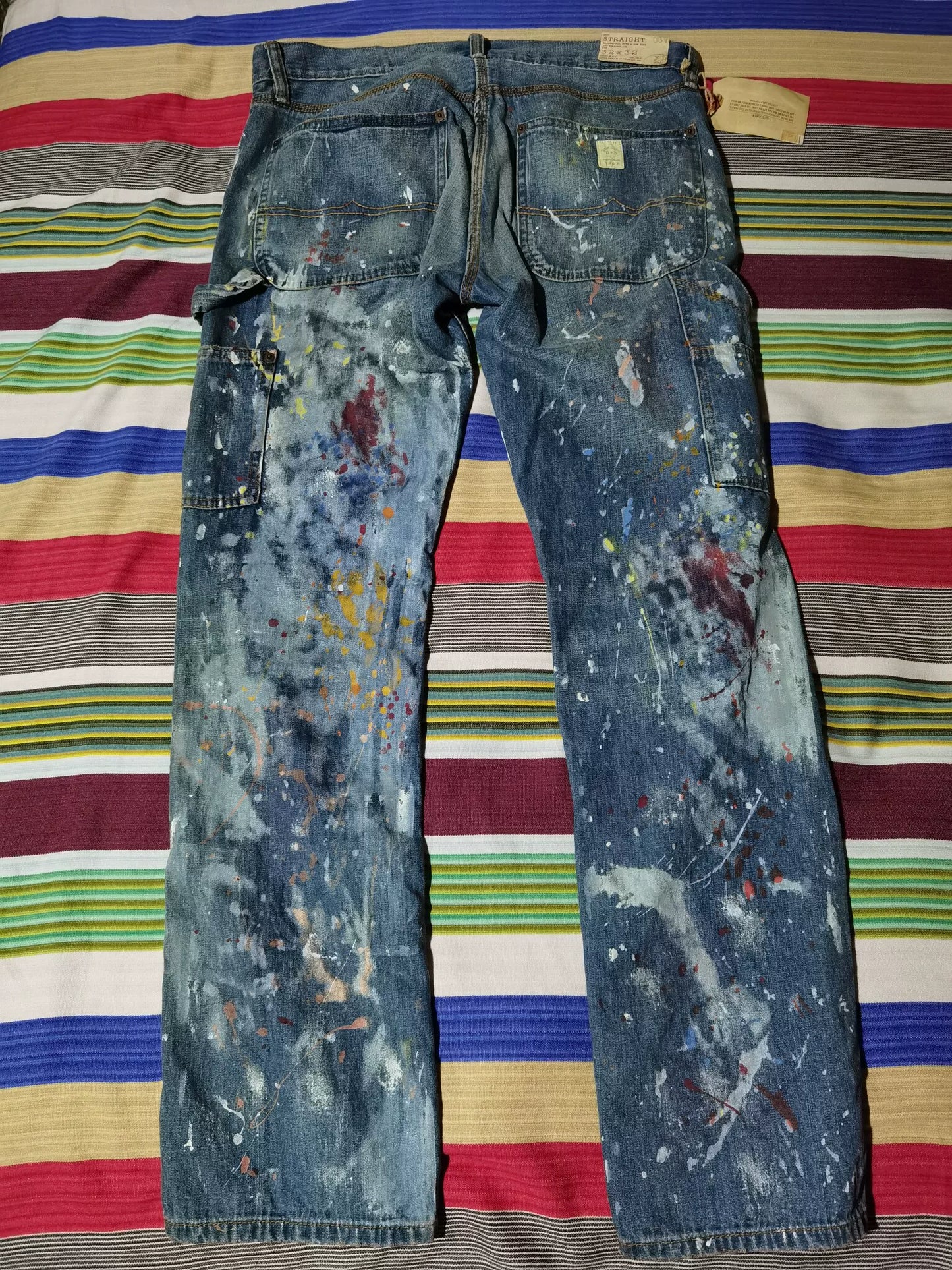 Ralph Lauren Denim Paint Splatter Work Pants