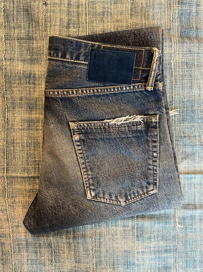 VISVIM 19AW Distressed Blue Jeans