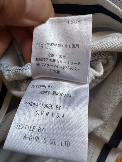 mastermind Japan striped skull tee shirt