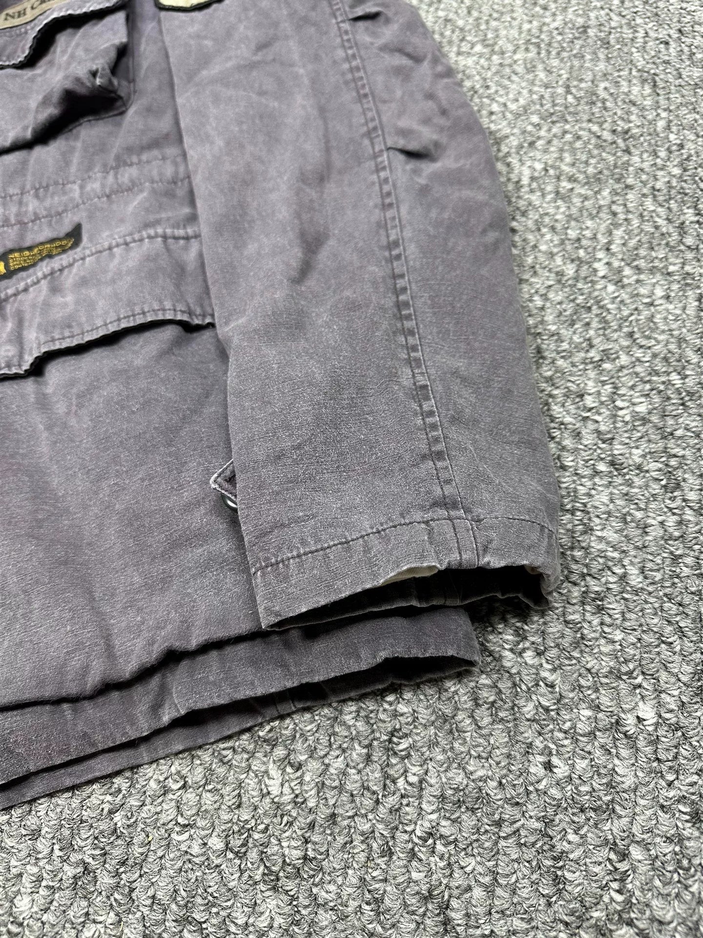 neighborhood 15ss m65 washed hooded jacket