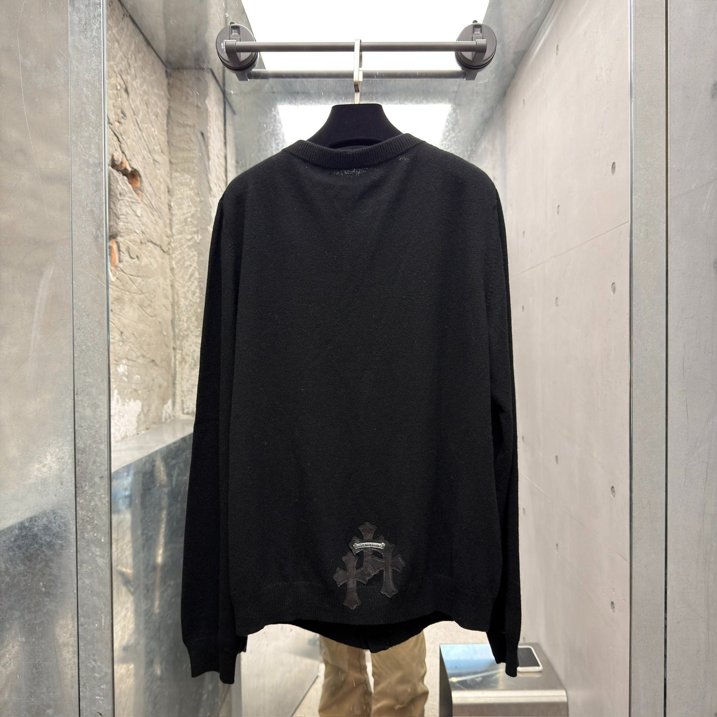 Chrome Hearts Silver Buckle Cashmere Cardigan