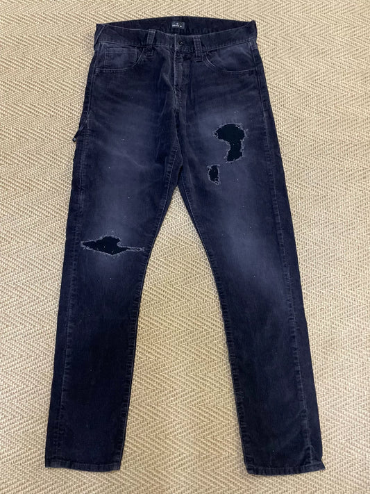 Vanquish Fragment Distressed Splatter Corduroy Pants