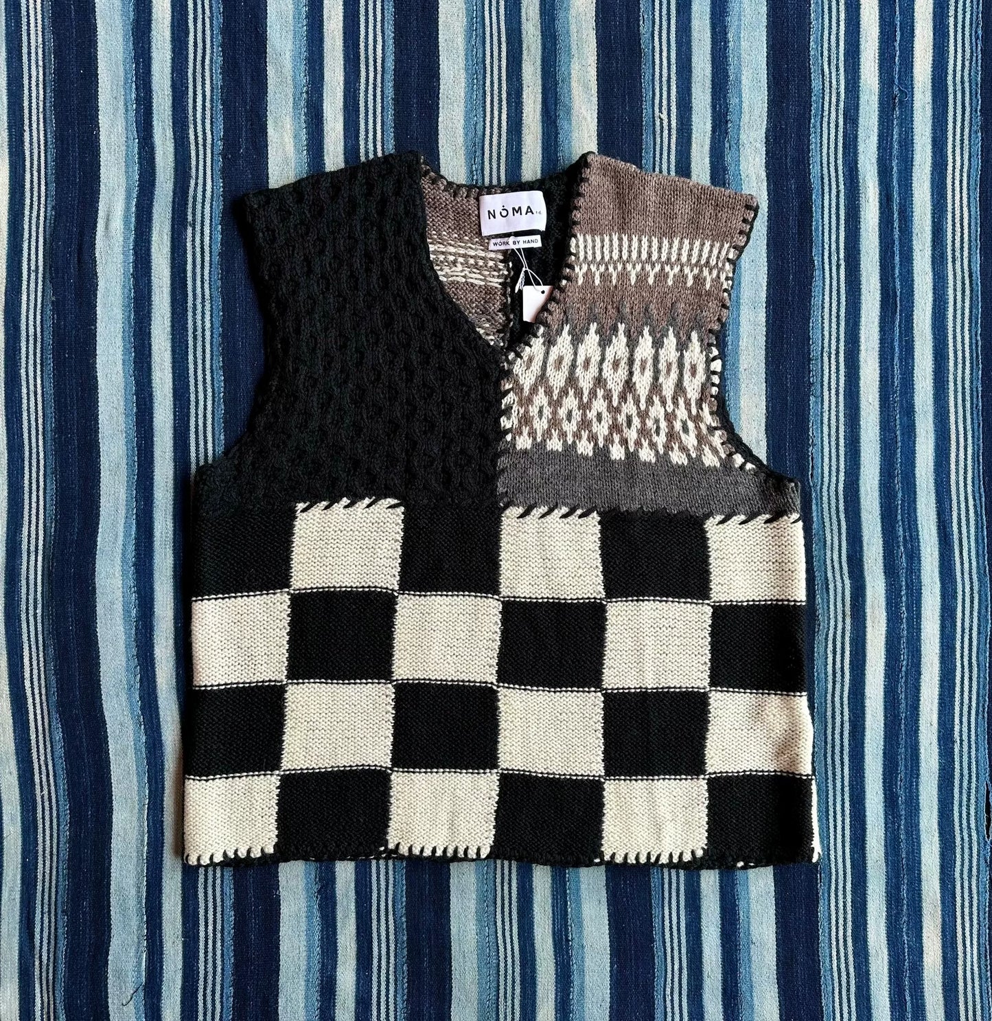patchwork hand-knit vest by noma t.d.