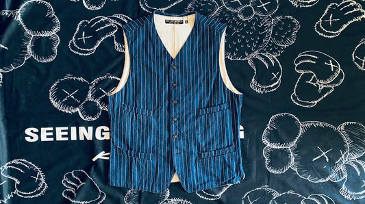 Freewheelers Journeyman Vest in Indigo