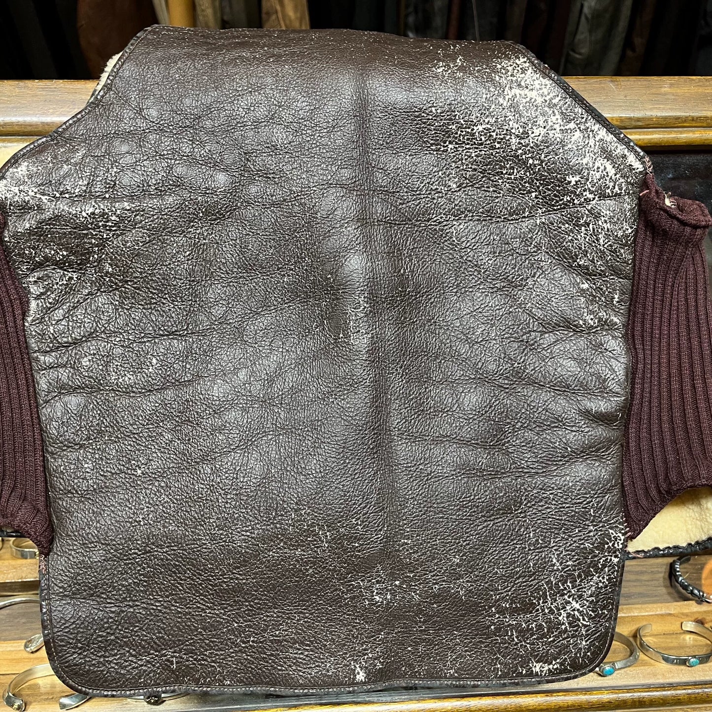 Vintage Leather Shearling Vest