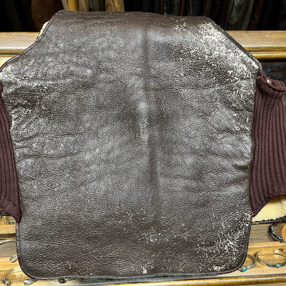 Vintage Leather Shearling Vest