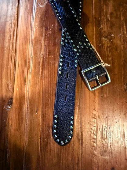 Ralph Lauren Black Rivet Belt