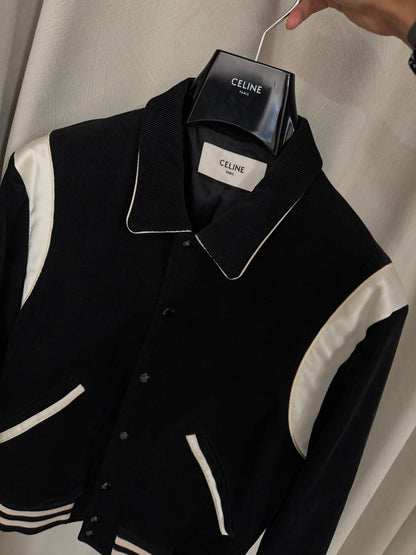 Celine Black and White Corduroy Jacket