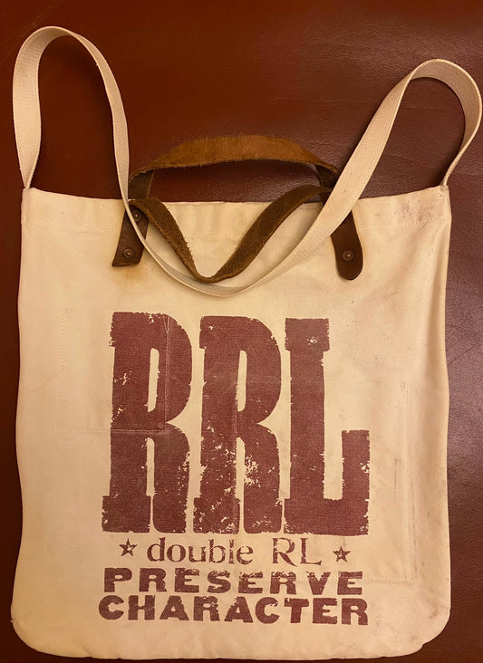 RRL Early Classic Logo Double RL Tote