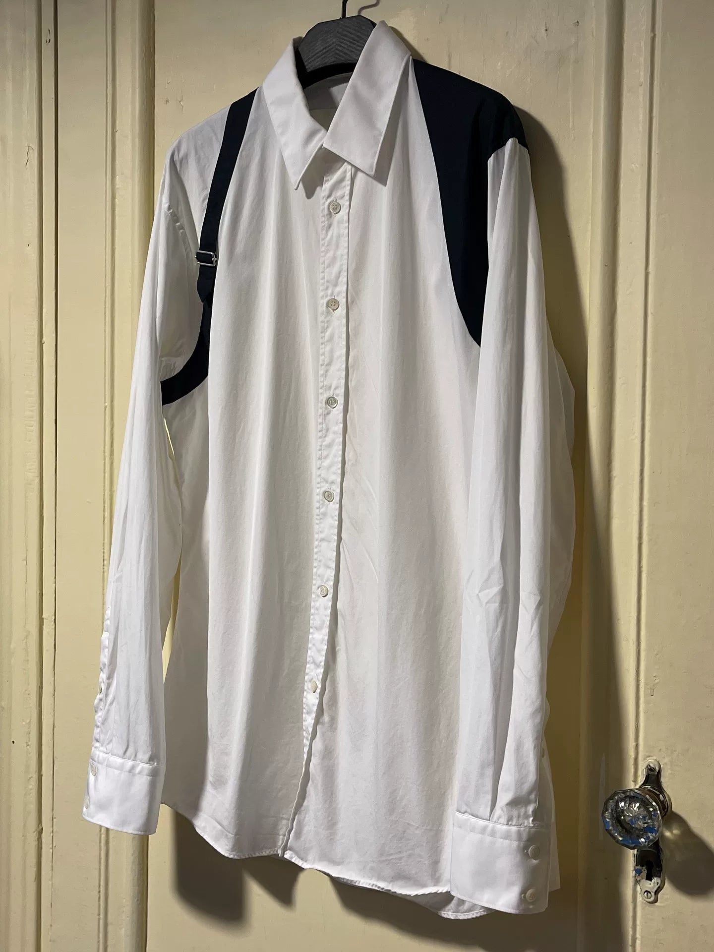 alexander mcqueen men's harness shirt