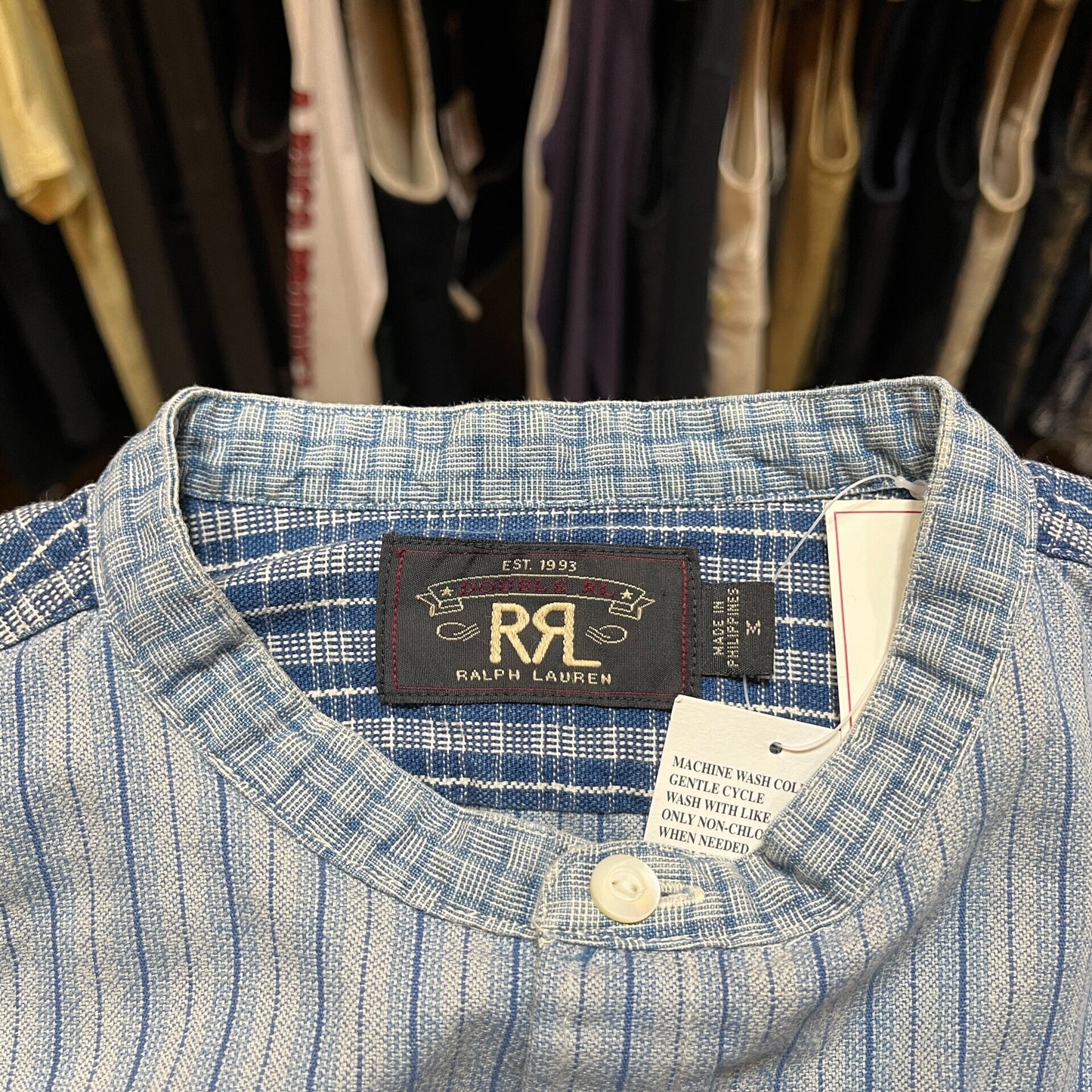 RRL Striped Panel Shirt by Ralph Lauren