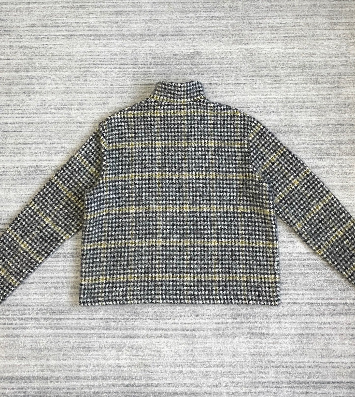 our legacy plaid wool jacket in yellow green