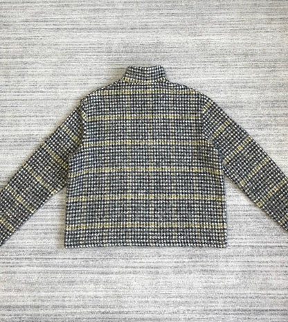 our legacy plaid wool jacket in yellow green
