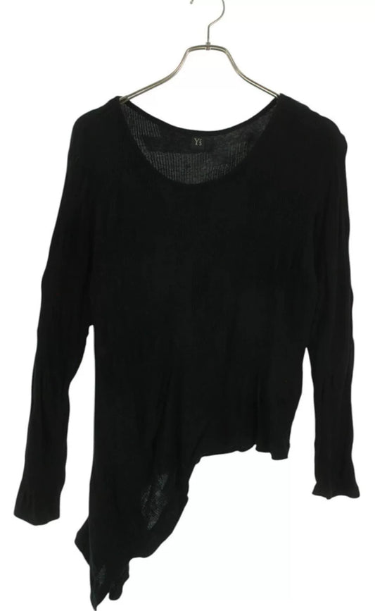 Yohji Yamamoto Asymmetrical Long Sleeve Knit Top
