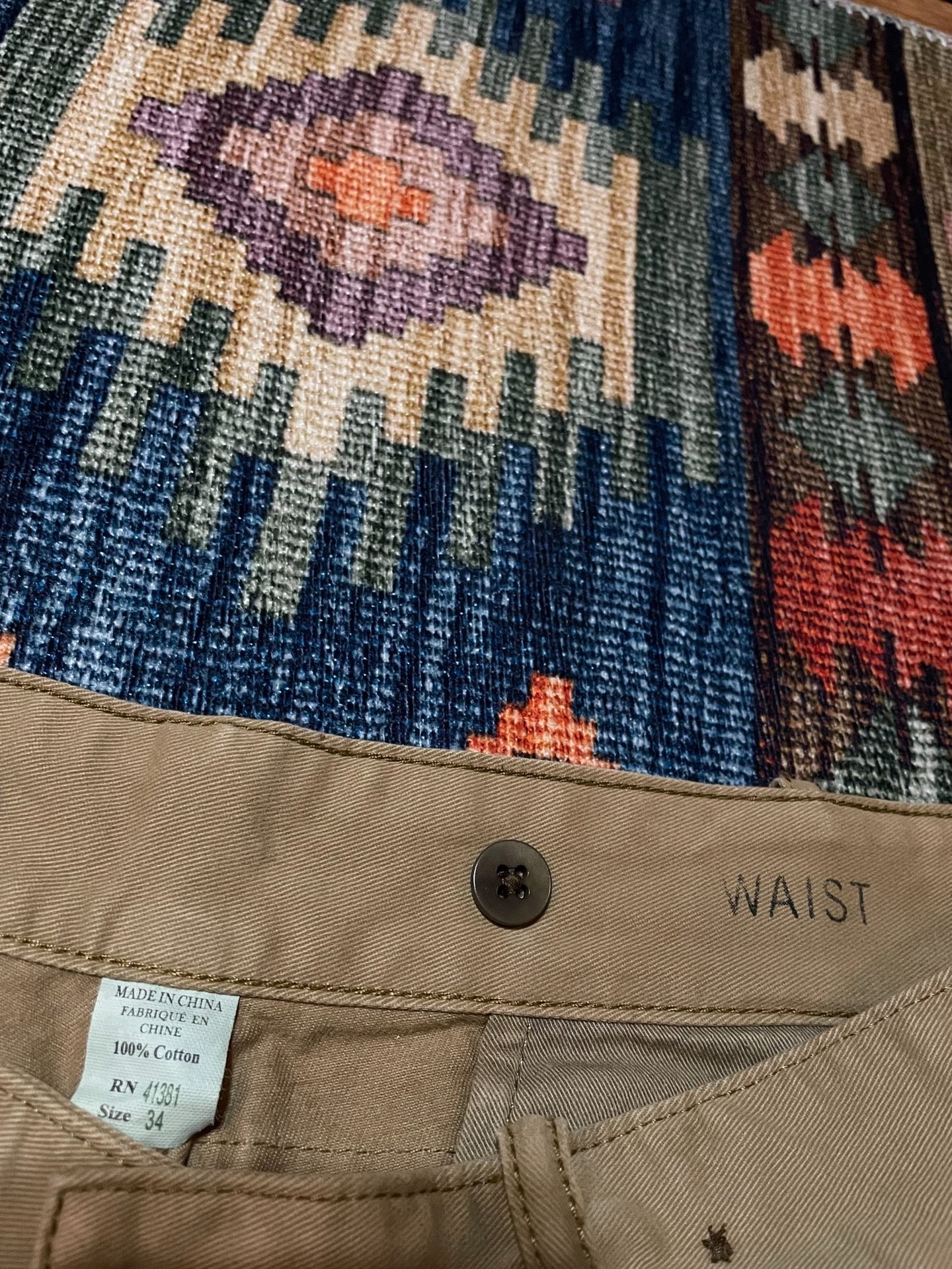 RRL Khaki Cargo Shorts Size 34