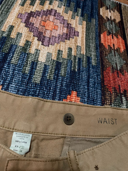 RRL Khaki Cargo Shorts Size 34