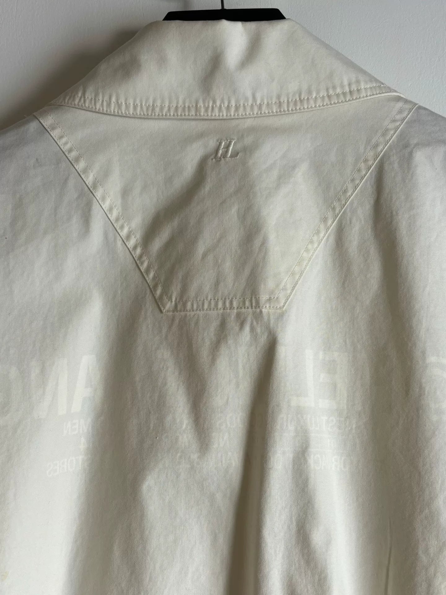 helmut lang short zip jacket in cream