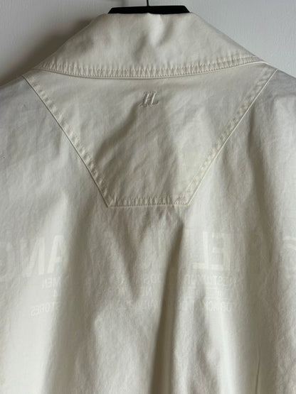helmut lang short zip jacket in cream