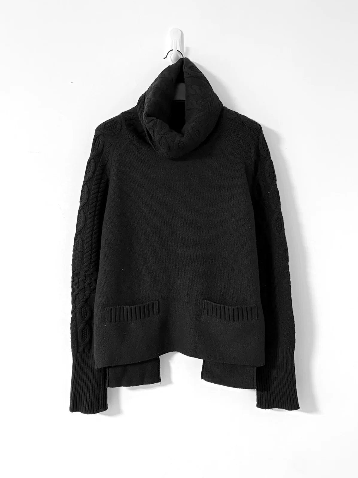 Yohji Yamamoto Turtleneck Cable Knit Sweater