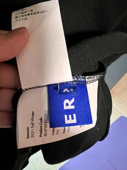 ader error black hoodie size 2