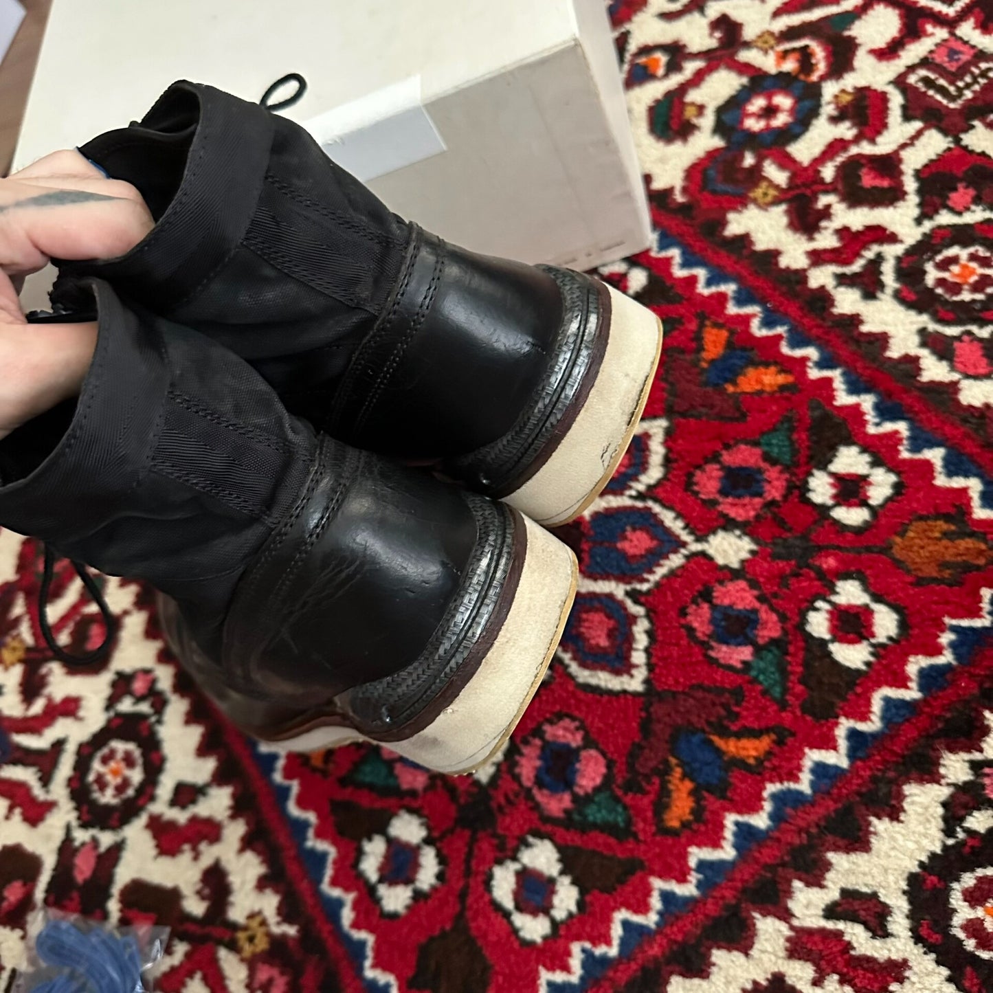 Visvim 7-Hole Black Boots Size 9