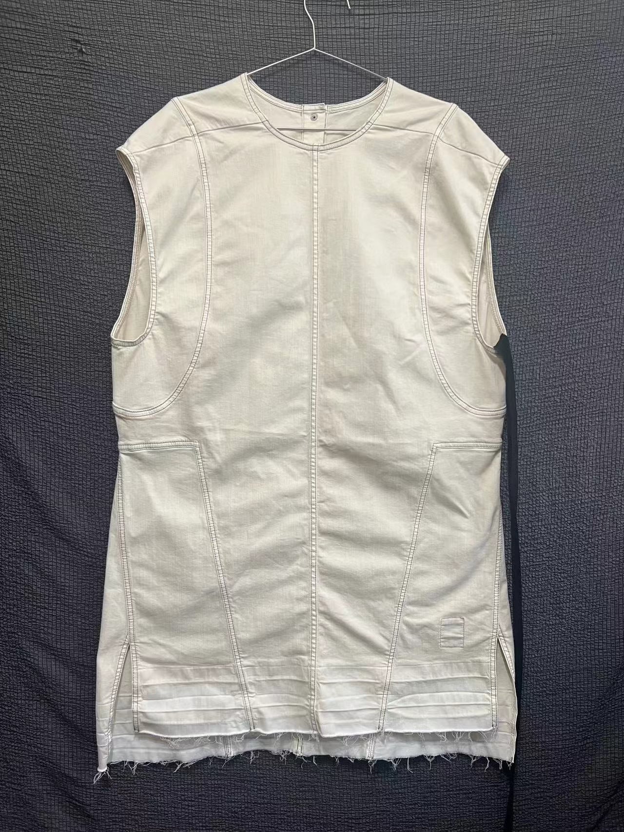 rick owens  texture frayed vest