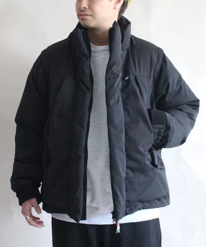 nanga x manastash down jacket with removable vest