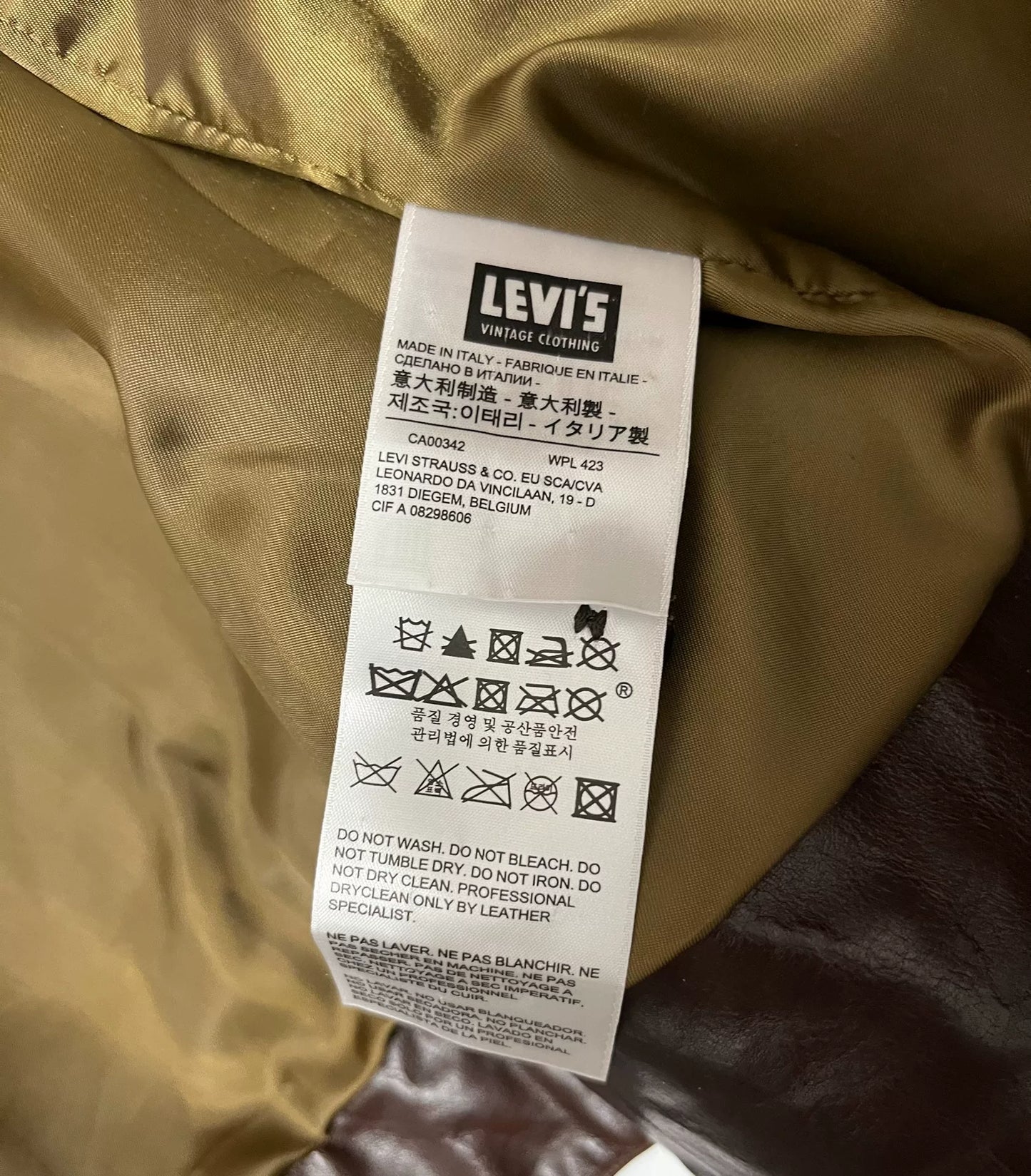 levi's leather jacket lvc einstein style