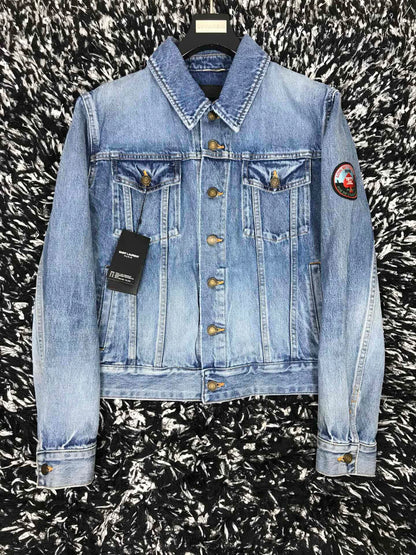 Saint Laurent Men's Japanese Badge Denim Jacket