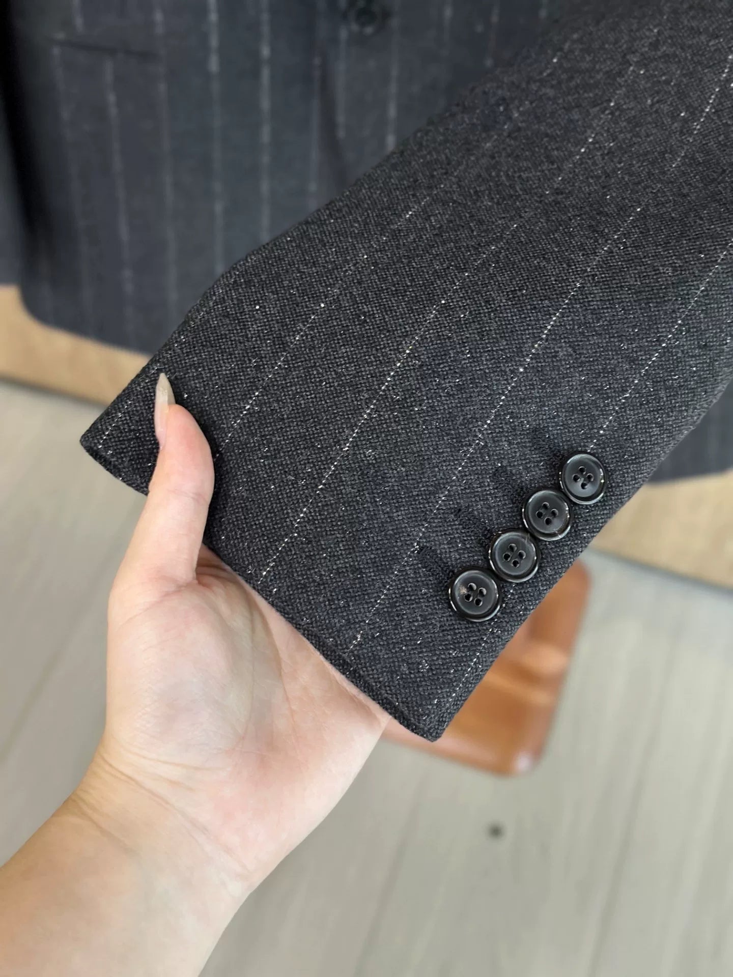 SAINT LAURENT Structured Pinstripe Blazer