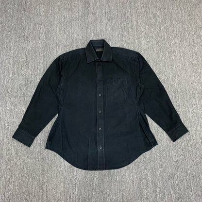 Balenciaga Black Distressed Long Sleeve Shirt