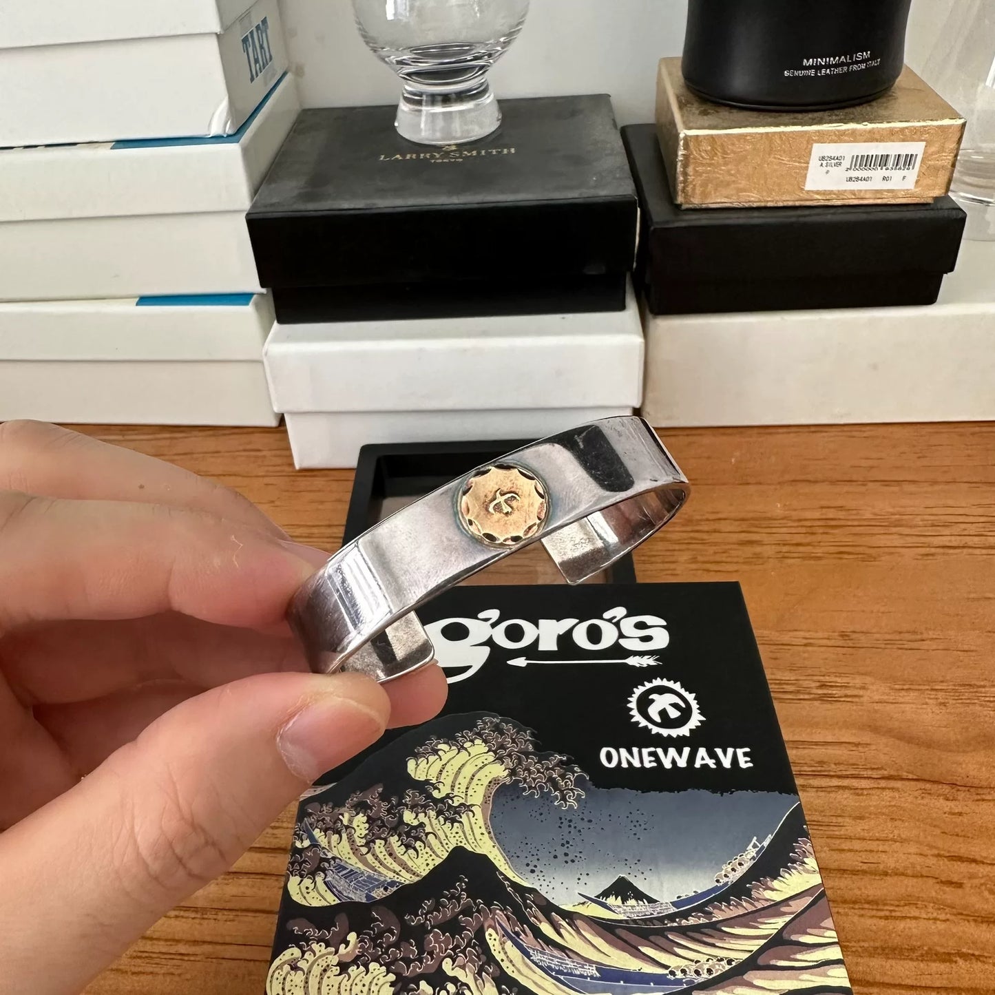 goros bracelet with colorful oxidation design