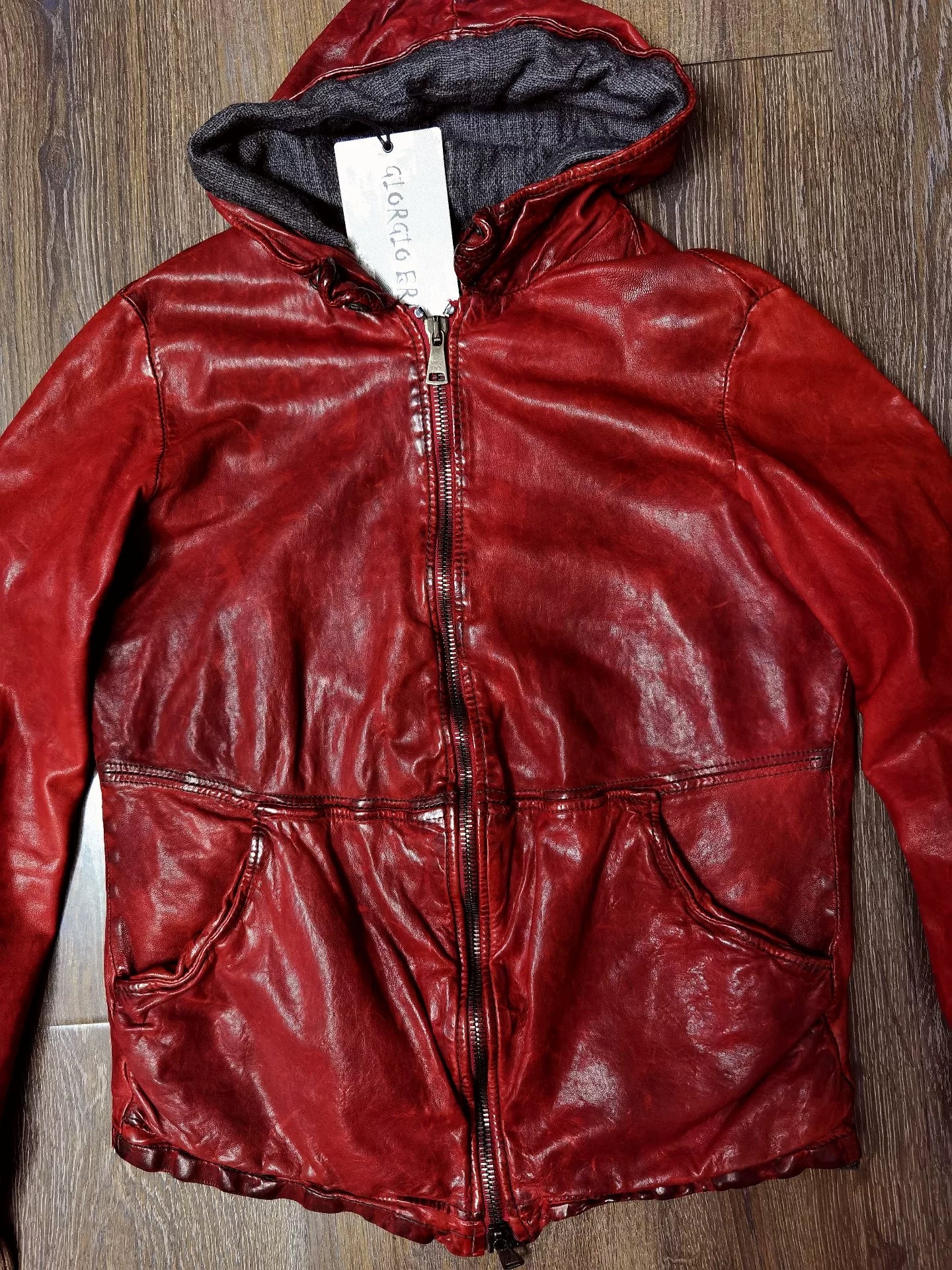 Giorgio Brato Old Hooded Leather Jacket