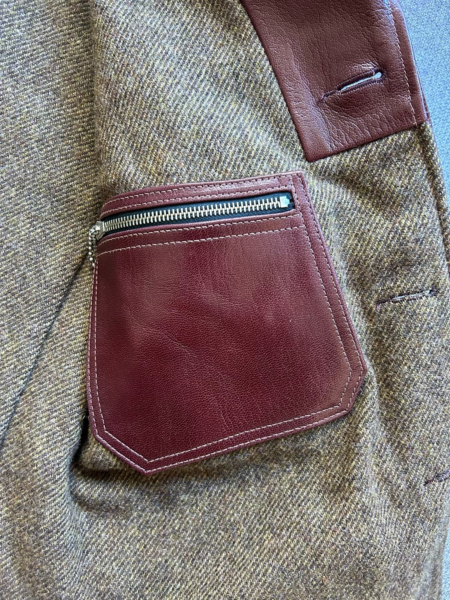 freewheelers leather jacket in burgundy