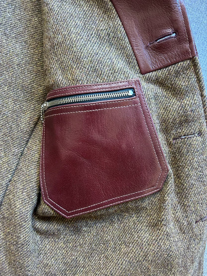 freewheelers leather jacket in burgundy