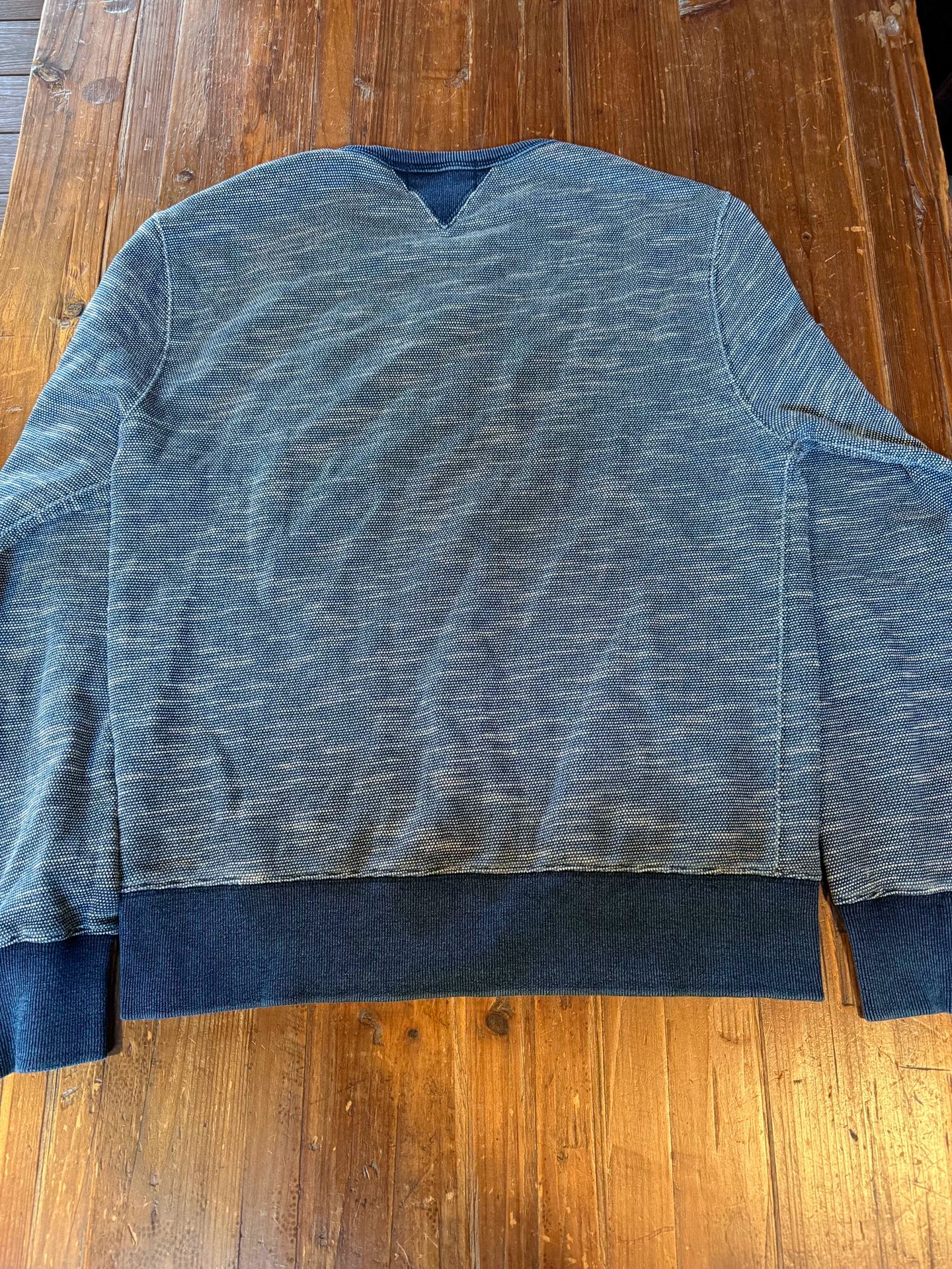 RRL Ralph Lauren Gray-Blue Colorblock Sweatshirt