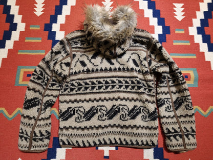 RRL Southwest Pattern Fleece Hoodie Size S