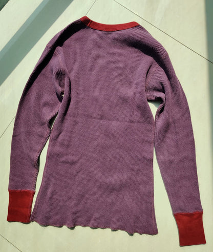 bootleggers skull waffle long sleeve shirt