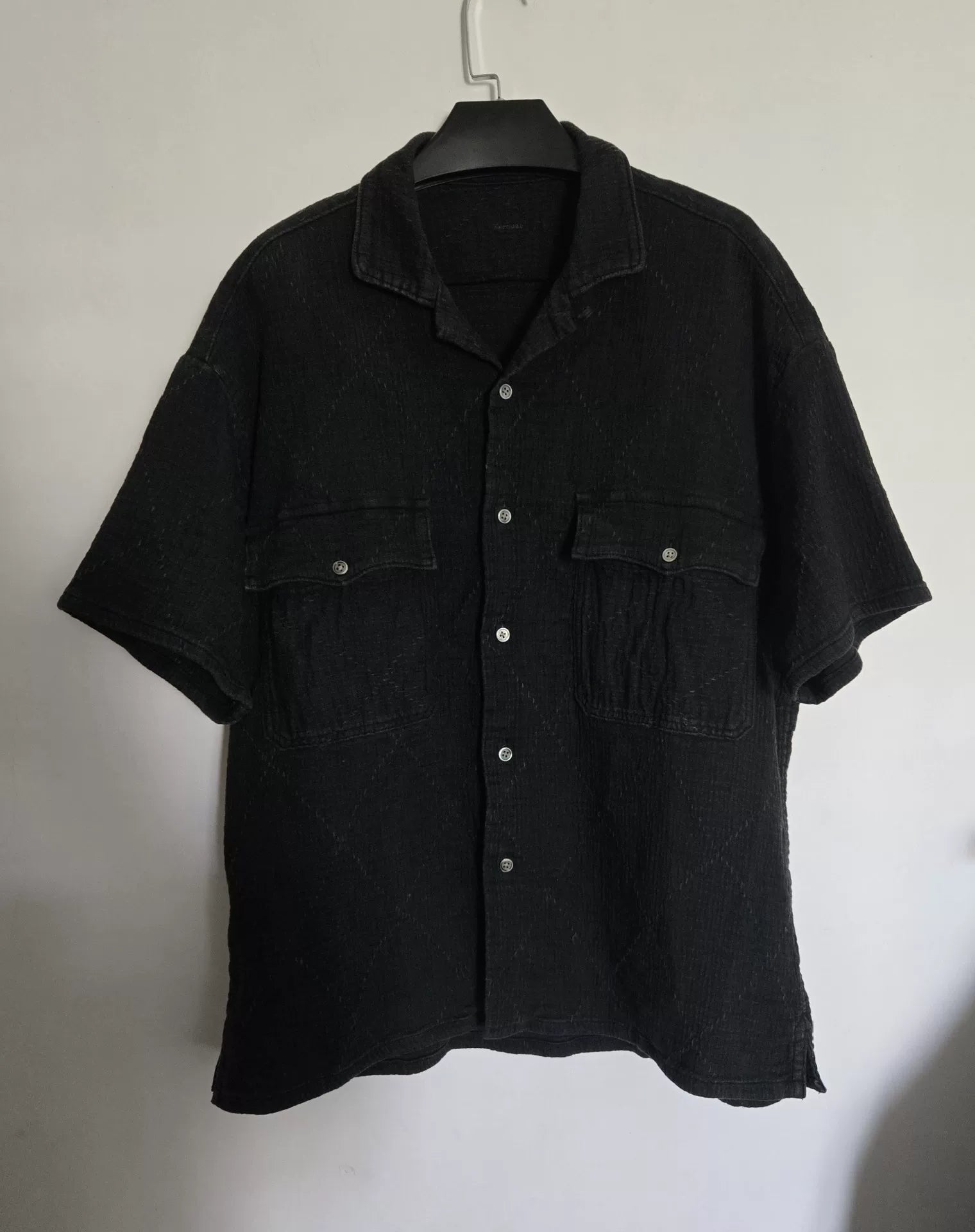 Porter Classic Sashiko Black Short Sleeve