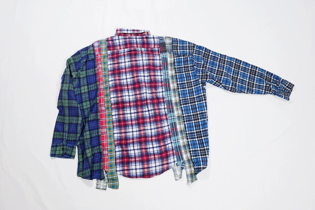 NEEDLES Rebuild 7 Cut Flannel Shirt