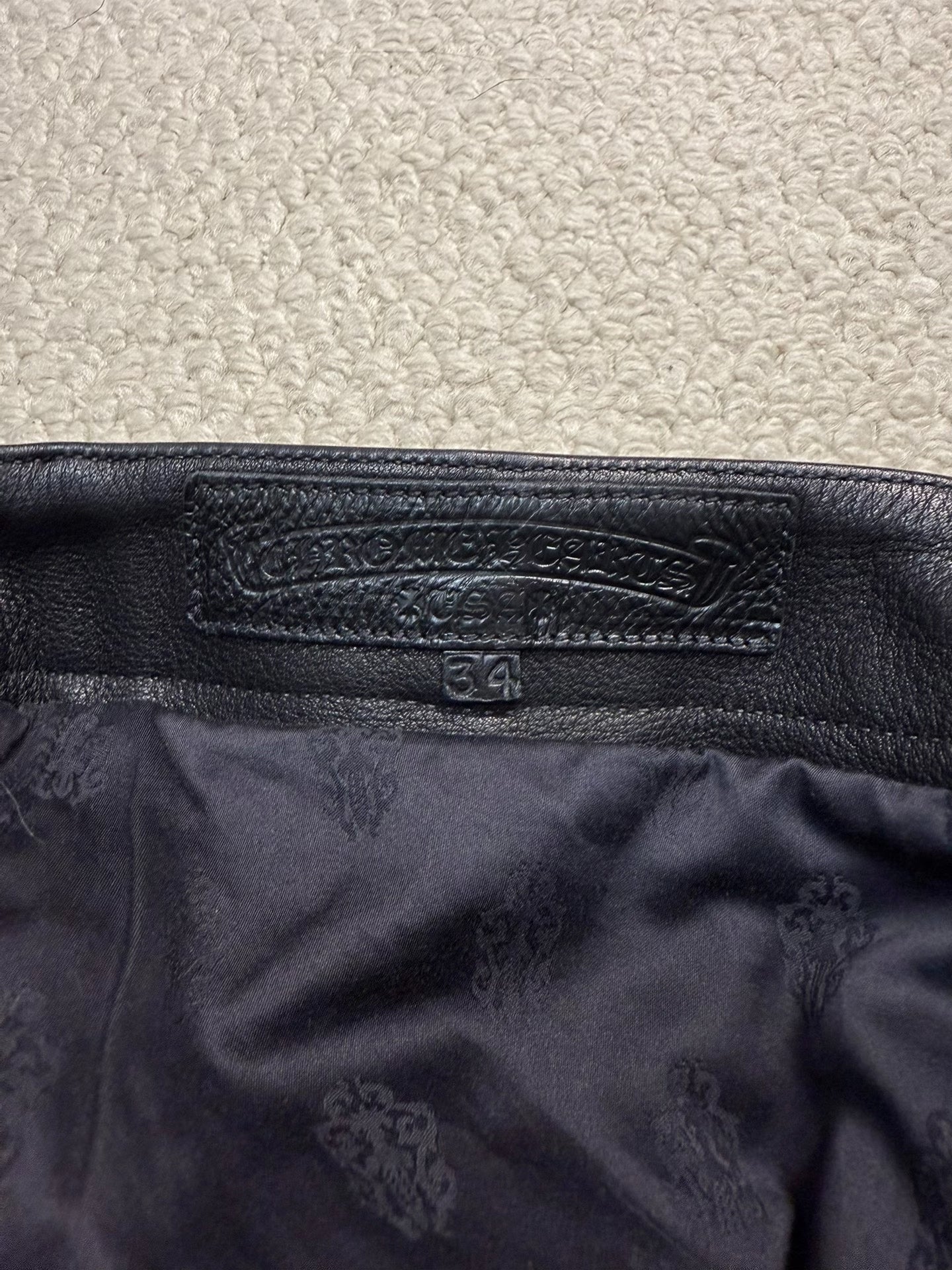 Chrome Hearts Leather Cargo Pants