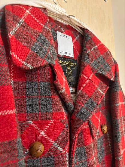 Visvim Harris Tweed Plaid Wool Coat